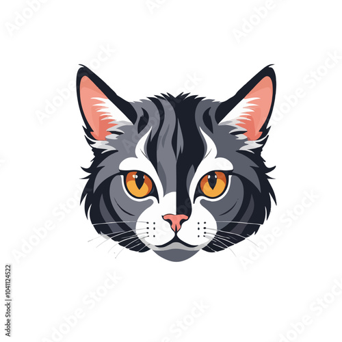 Cat face vector illustration