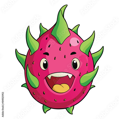 dragon fruit cartoon