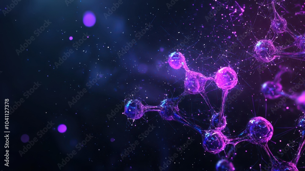 Oxygen Atoms Connected by Glowing Lines, Offering Ample Space for Text and Creative Design Elements Oxygen Atoms Connected by Glowing Lines, Offering Ample Space for Text and Creative Design Elements