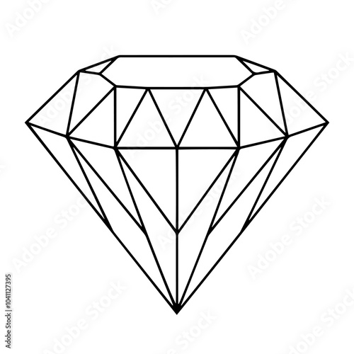 Diamond Line Icon. Editable Stroke. Pixel Perfect. For Mobile and Web.