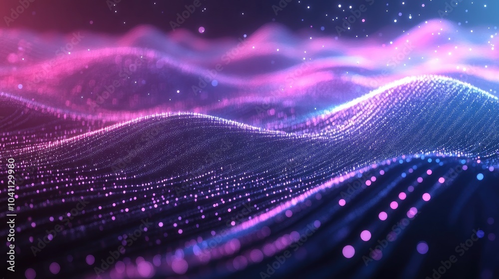 custom made wallpaper toronto digitalAbstract connecting dots on a digital background 3D rendering display