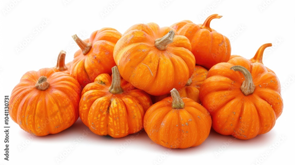 Small orange pumpkins stacked on top of each other, ideal for fall or Halloween themed designs Small orange pumpkins stacked on top of each other, ideal for fall or Halloween themed designs