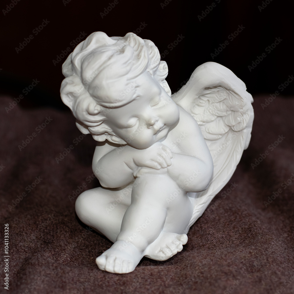 Plaster Angel Statue. Symbol of Grace and Serenity for Home Decoration Plaster Angel Statue. Symbol of Grace and Serenity for Home Decoration