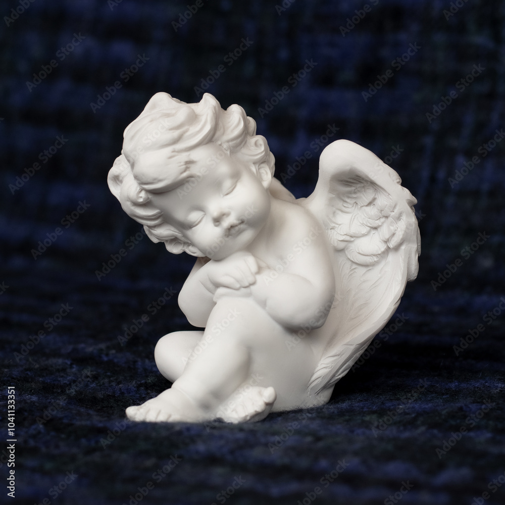 Plaster Angel Figurine. Elegant Home Decor with Delicate Craftsmanship Plaster Angel Figurine. Elegant Home Decor with Delicate Craftsmanship
