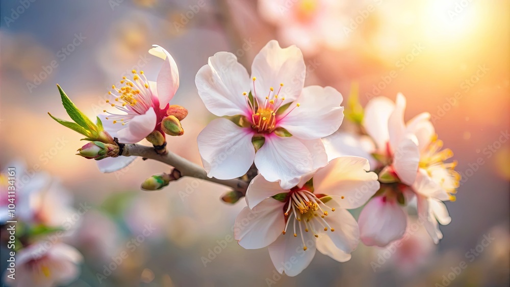 Delicate Blossoms Embrace the Warmth of the Setting Sun Delicate Blossoms Embrace the Warmth of the Setting Sun
