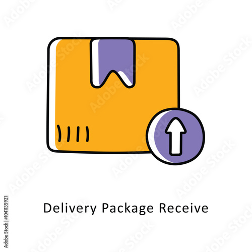 Delivery Package recieve isometric stock illustration. EPS File stock illustration