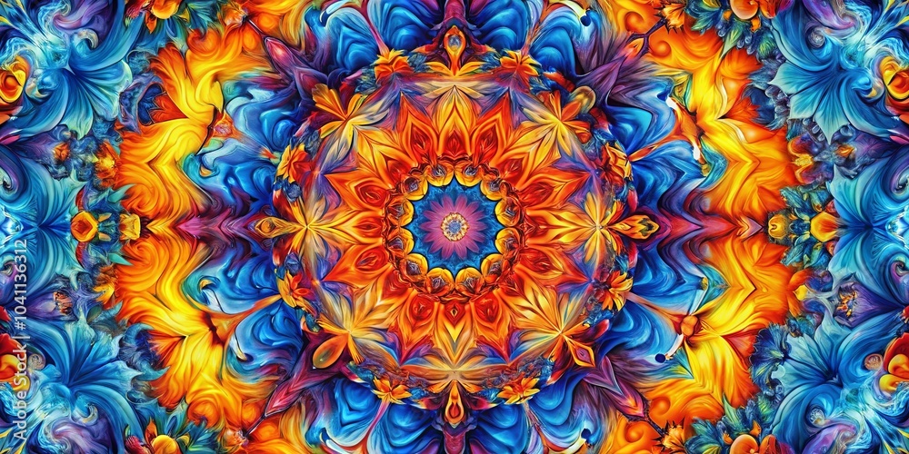 A kaleidoscope of vibrant colors and swirling patterns, creating an intricate and mesmerizing fractal design. A kaleidoscope of vibrant colors and swirling patterns, creating an intricate and mesmerizing fractal design.