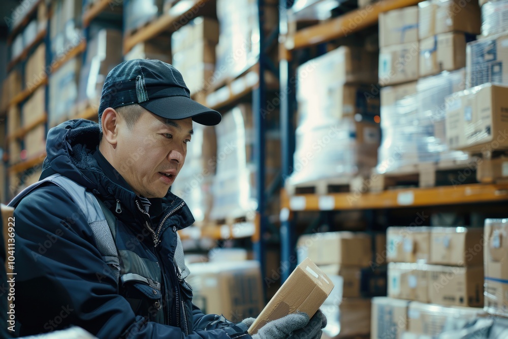 A man sitting on a stack of boxes or crates in a warehouse, reading a book A man sitting on a stack of boxes or crates in a warehouse, reading a book