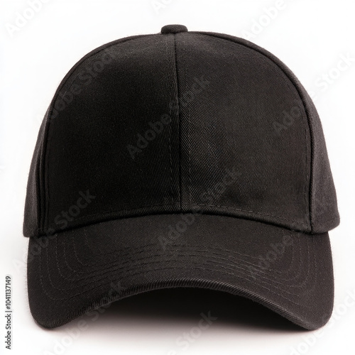 Black Baseball Cap Isolated
