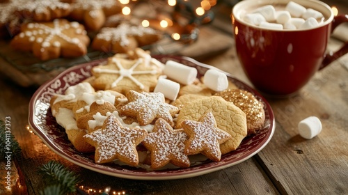 Assorted Cookies on a Festive Table Setting