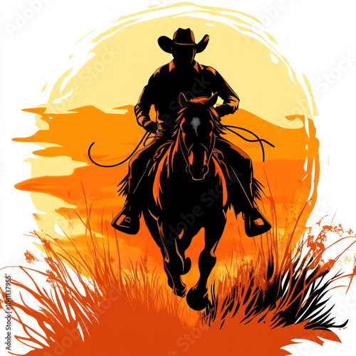 Cowboy Horse Isolated