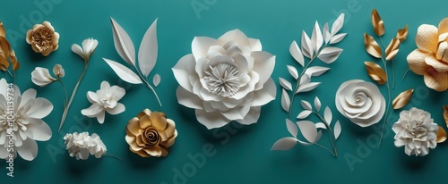 Wallpaper Mural The Elegant Paper Flower Arrangement Torontodigital.ca
