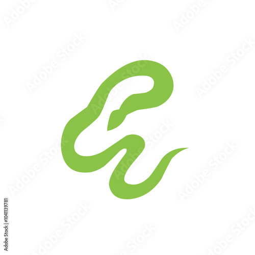 green snake vector