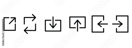 Free Download Sign In Sign Out, External link, Repeat icon vector symbol - GFXLoad