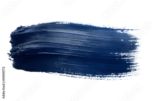 Dark navy blue ink brush paint stroke TRANSPARENT PNG 