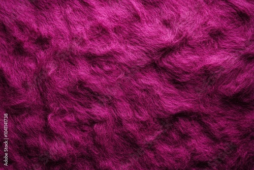 Close-up shot of soft and luxurious purple fur texture