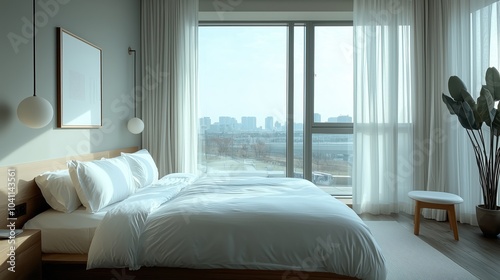 Minimalist Hotel Room with Modern Design Elements