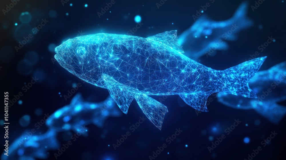 Abstract Fish in Digital Art Abstract Fish in Digital Art