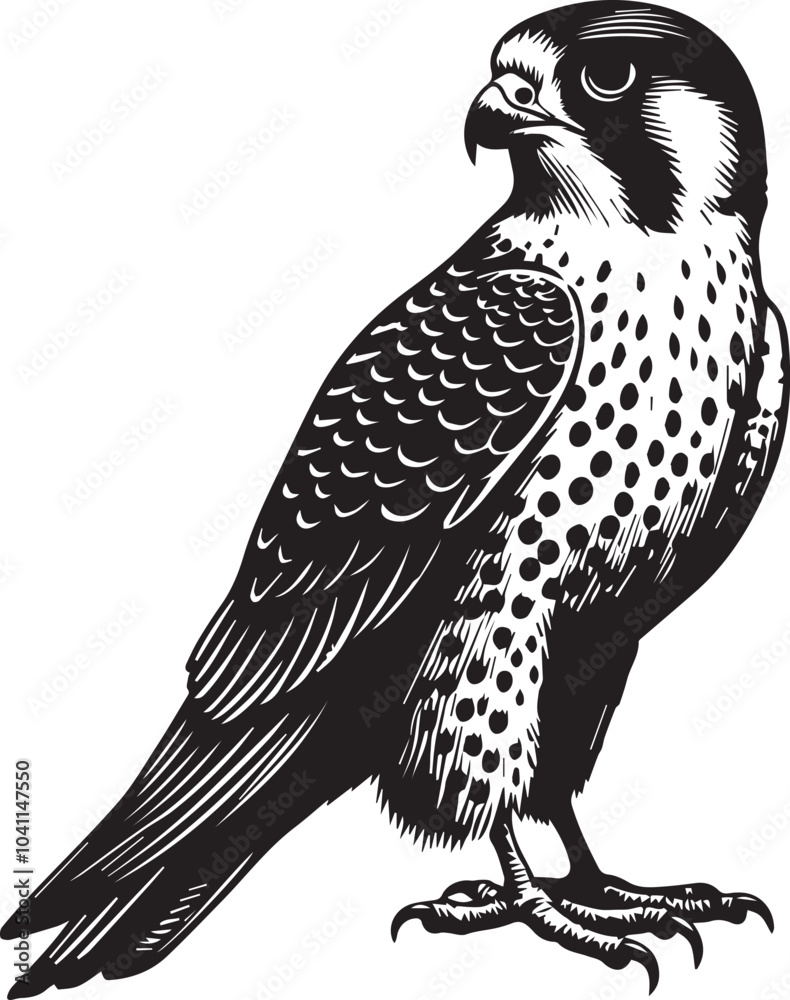Fototapeta premium Falco Rufigularis (bat falcon) vector