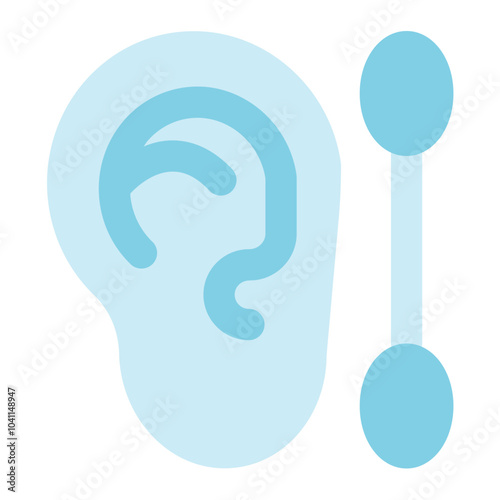 cotton swab icon for illustration