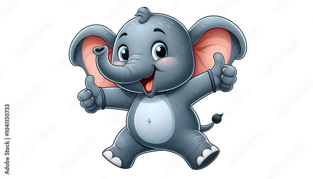 Cheerful Elephant in a Fun Pose Cheerful Elephant in a Fun Pose