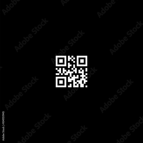 Scan QR code icon isolated on dark background