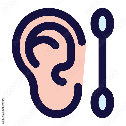 cotton swab icon for illustration
