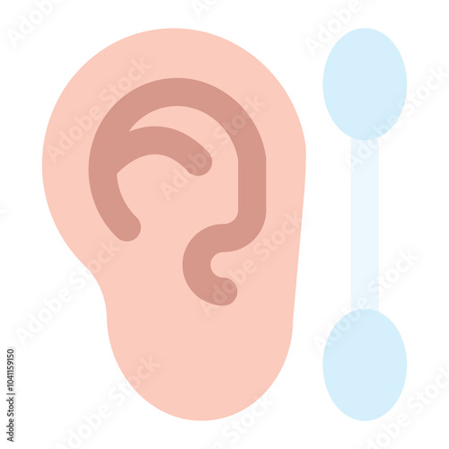 cotton swab icon for illustration