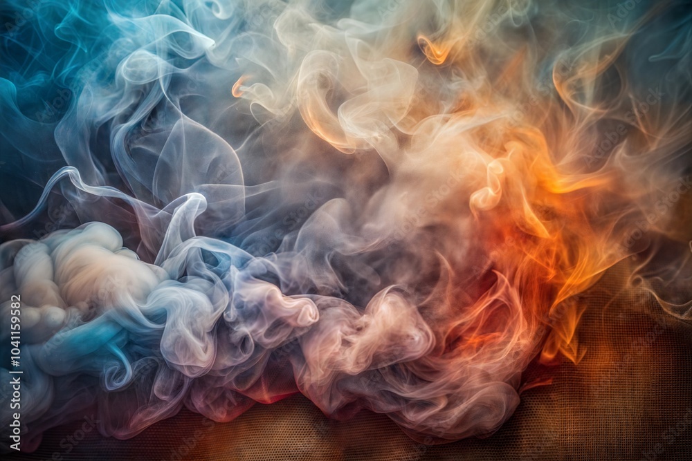 Fototapeta premium Swirling colorful smoke texture creating flowing abstract patterns