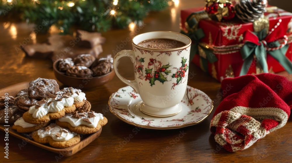 Inviting Kitchen Table with Hot Beverage and Treats Inviting Kitchen Table with Hot Beverage and Treats
