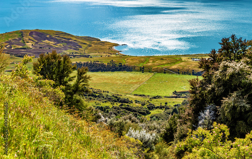 Lake Hawea and the mountains, Otago, South Island, New Zealand, Oceania. photo