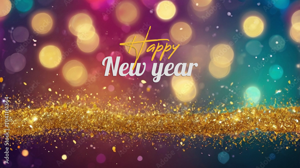 Obraz premium Happy new year banner design