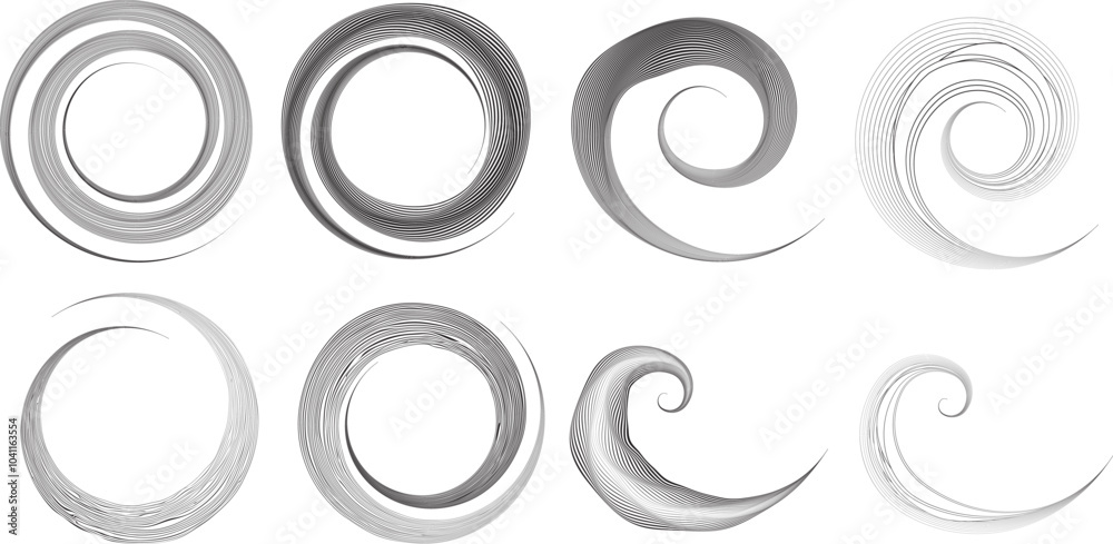 Many thin Lines in Spiral Form for comic books . Vortex Vector Illustration . Swirly spiral Logo . Spiral Design element . Abstract swirl icon . Twirl lines Many thin Lines in Spiral Form for comic books . Vortex Vector Illustration . Swirly spiral Logo . Spiral Design element . Abstract swirl icon . Twirl lines