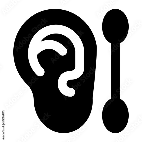 cotton swab icon for illustration