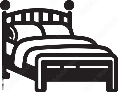 Bedroom Furniture, Home Decor, Interior Design Vector