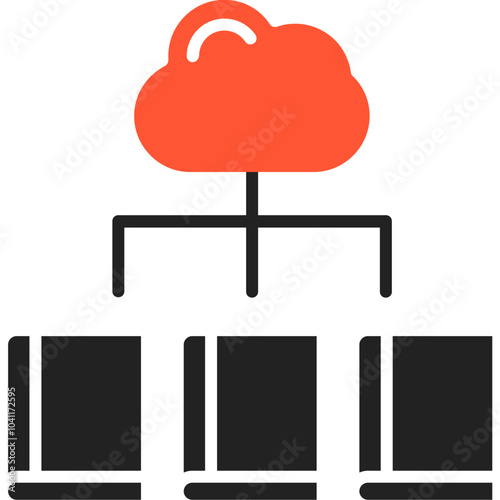 Digital Library Vector Icon Design