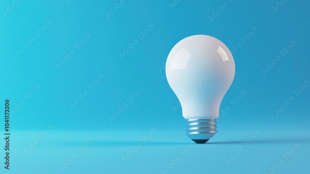 Lightbulb on a Blue Background Lightbulb on a Blue Background
