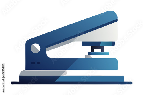 Stapler paper fastener flat vector icon | isolated vector silhouette illustration on white background