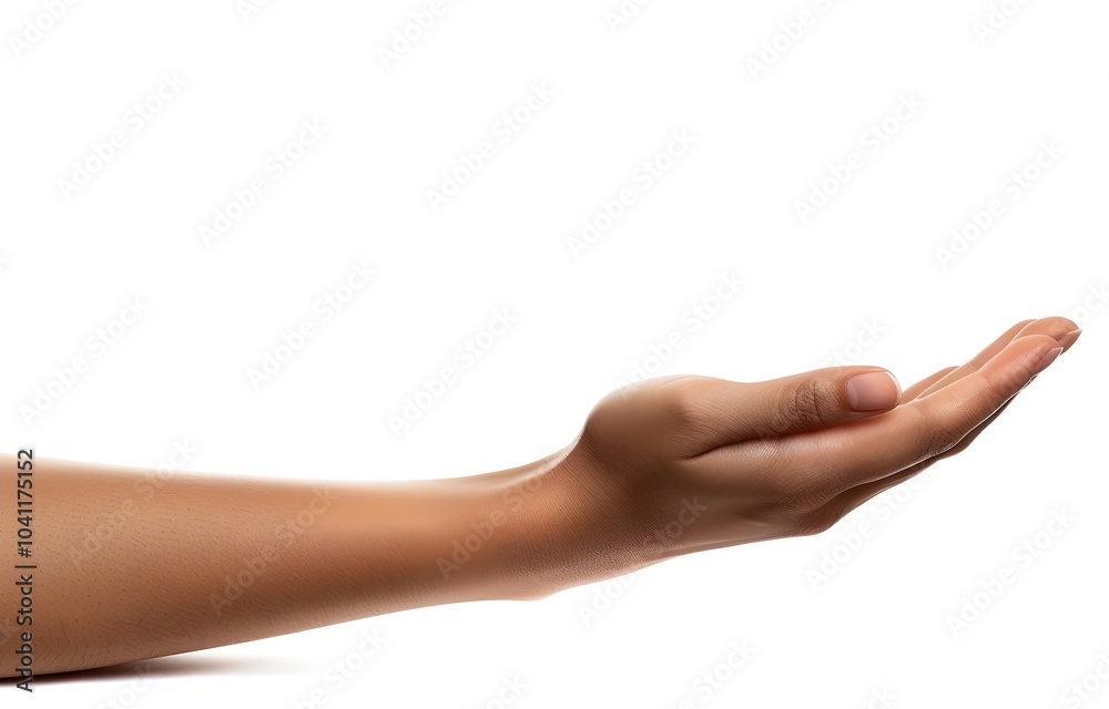 Smooth Feminine Arm and Leg Side Profile on White Background Smooth Feminine Arm and Leg Side Profile on White Background