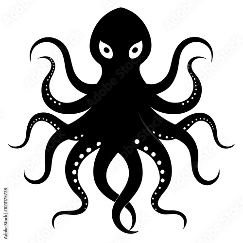 Octopus Silhouette vector illustration