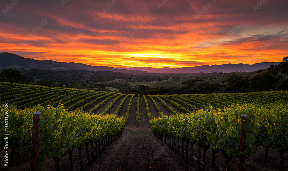 Fototapeta premium Spectacular Nature and Scenic Wonders: Golden Hour Sunsets, Lush Forests, Tranquil Beaches, and Vibrant Fields of Flowers in Stunning Views