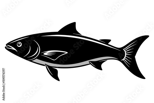 Salmon Silhouette vector illustration