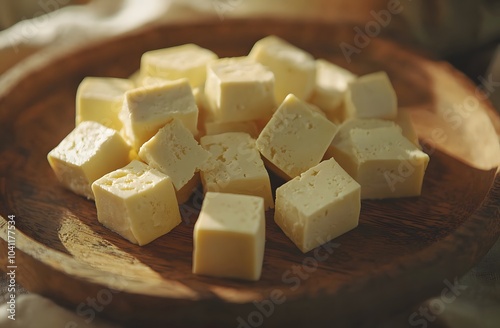 cheese on a wooden board photo