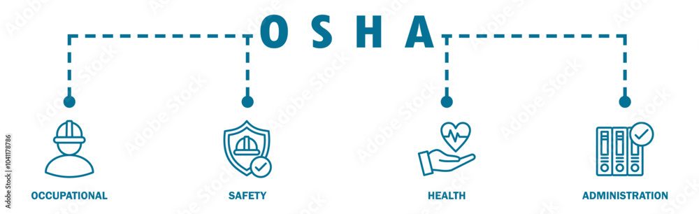 OSHA banner web icon vector illustration concept for occupational ...