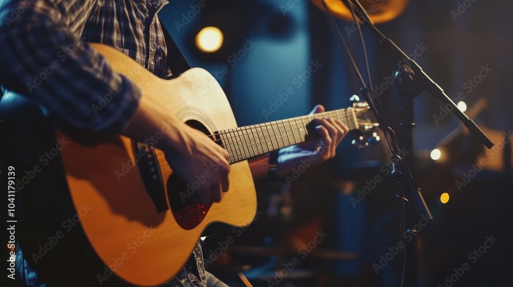 Obraz premium Acoustic Guitar Performance