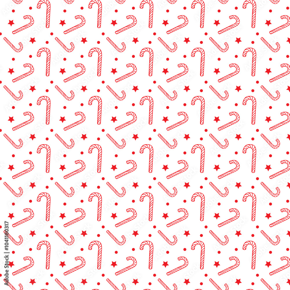 Candy Cane Pattern with Red Stars and Stripes for Christmas Wrapping Paper, Holiday Cards, Decorations, and Festive Designs. Minimalist Holiday Background with a Classic Red and White Color Scheme. Candy Cane Pattern with Red Stars and Stripes for Christmas Wrapping Paper, Holiday Cards, Decorations, and Festive Designs. Minimalist Holiday Background with a Classic Red and White Color Scheme.