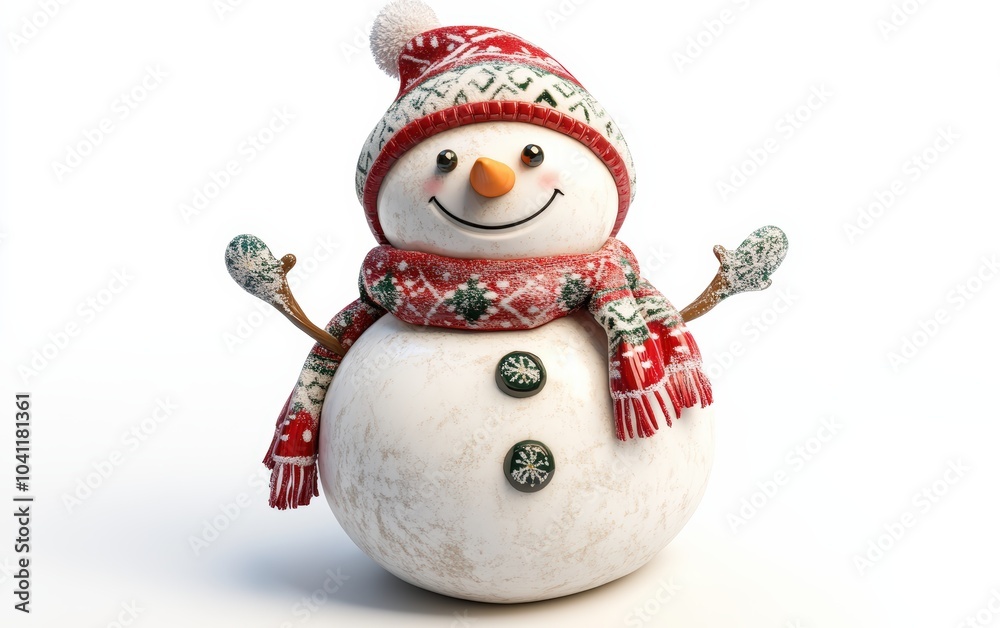 christmass green snowman professional stock photo on white background christmass green snowman professional stock photo on white background