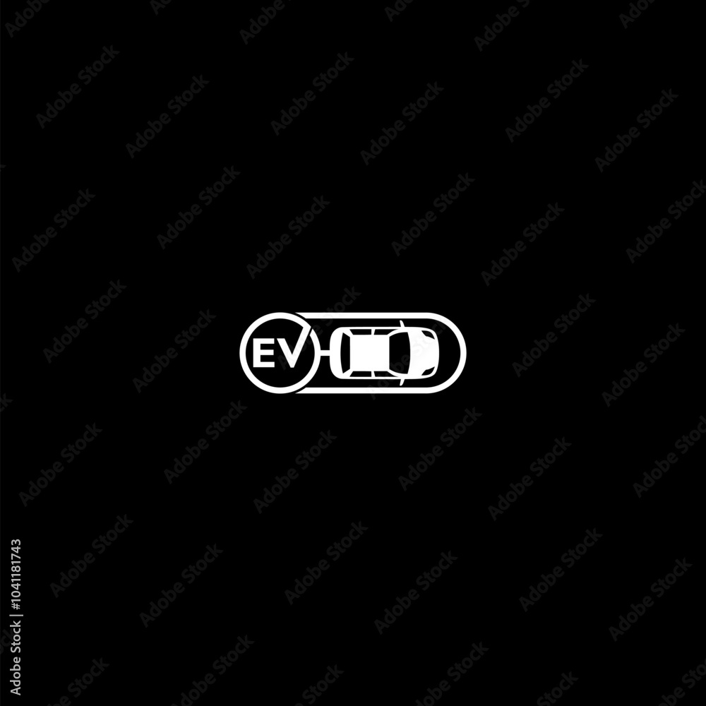 EV charging point icon isolated on dark background EV charging point icon isolated on dark background