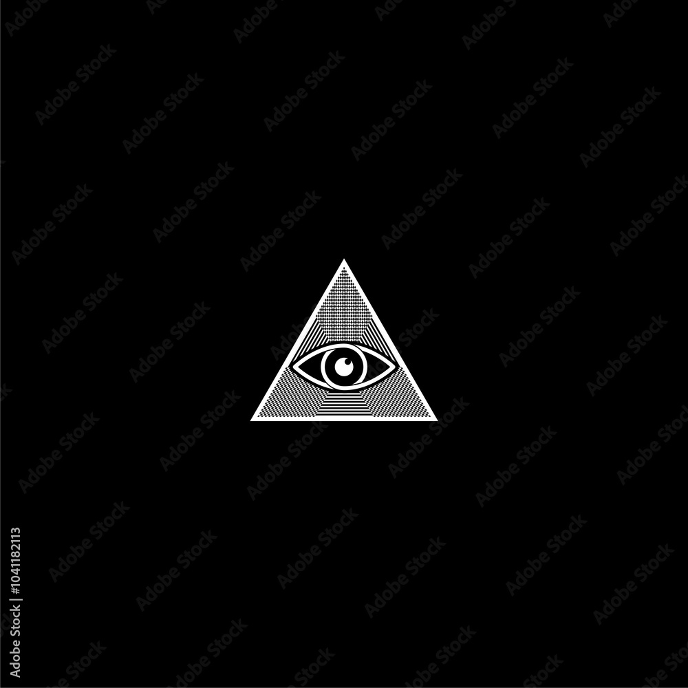 Fototapeta premium All Seeing Eye icon isolated on dark background