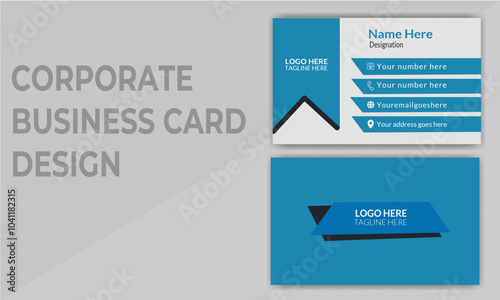 Corporate clean professional creative horizontal modern business card template 